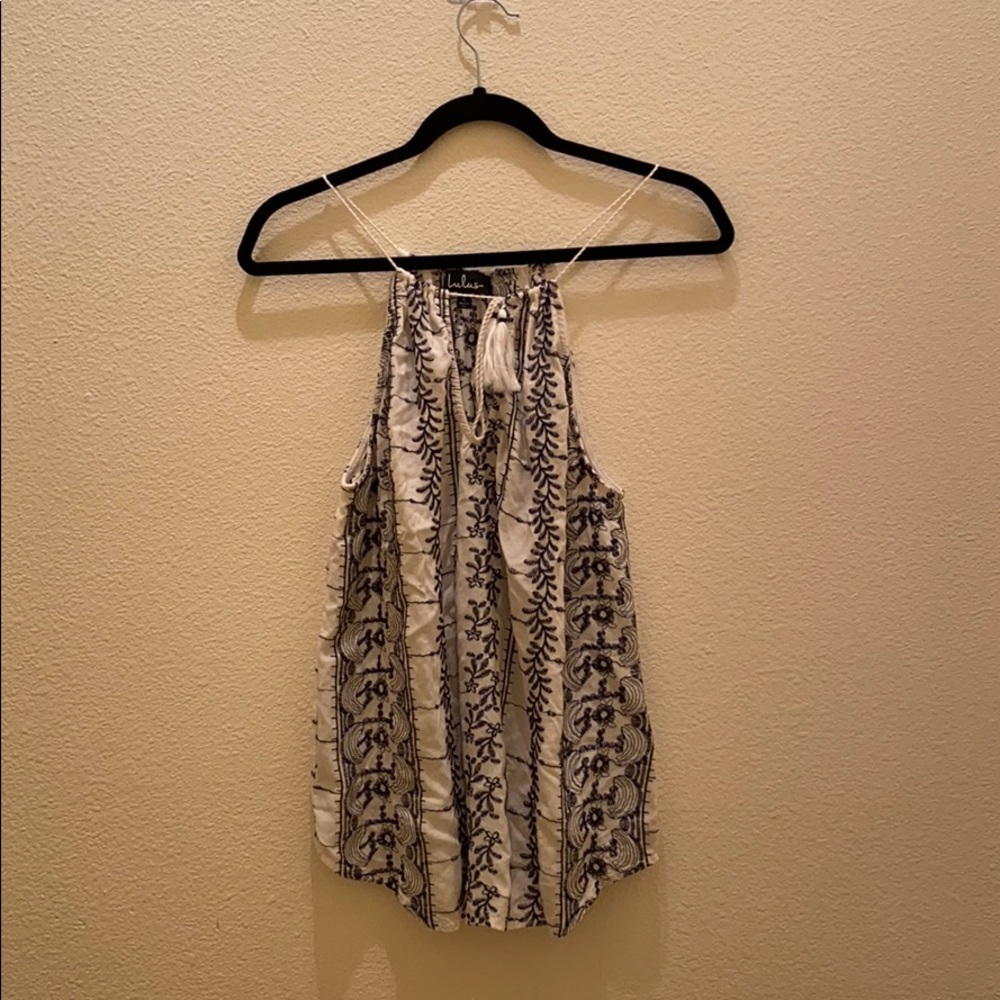 Lulu’s Embroidered Keyhole Tank